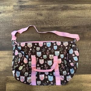 Pottery Barn Kids Girls Owl Duffel Bag (Embroidery Removed)